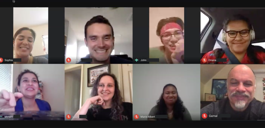 virtual internship meeting with UT SOA